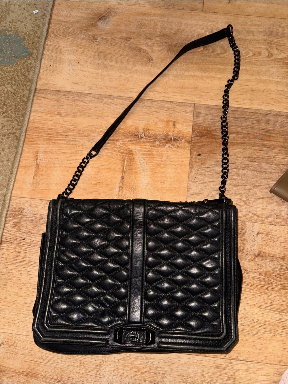 Rebecca minkoff Black Quilted Chain-strap Shoulder Bag